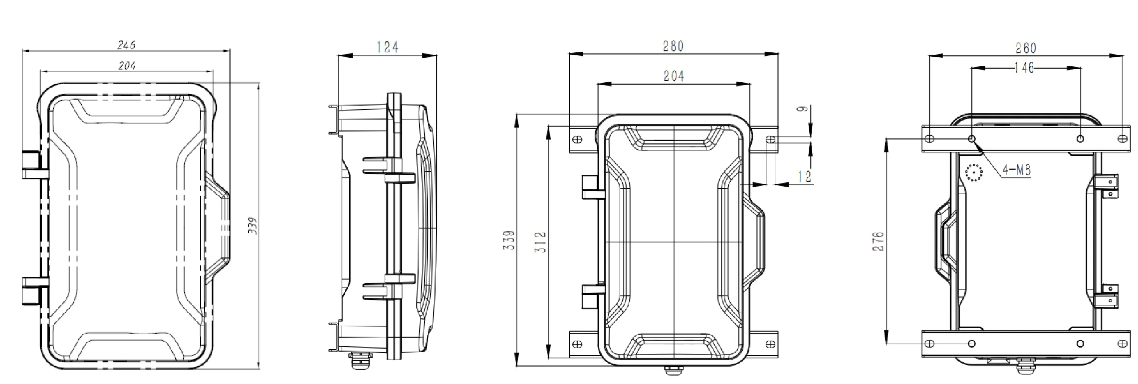 JR102-SC-4G Dimensions