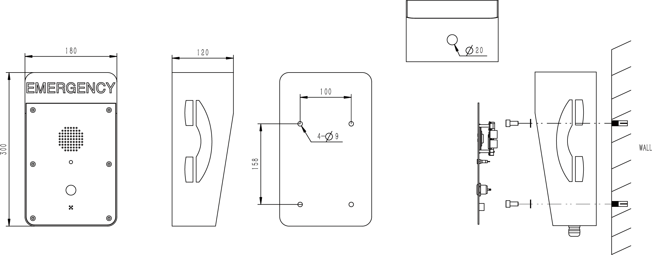 JR306-SC-SIP Dimensions