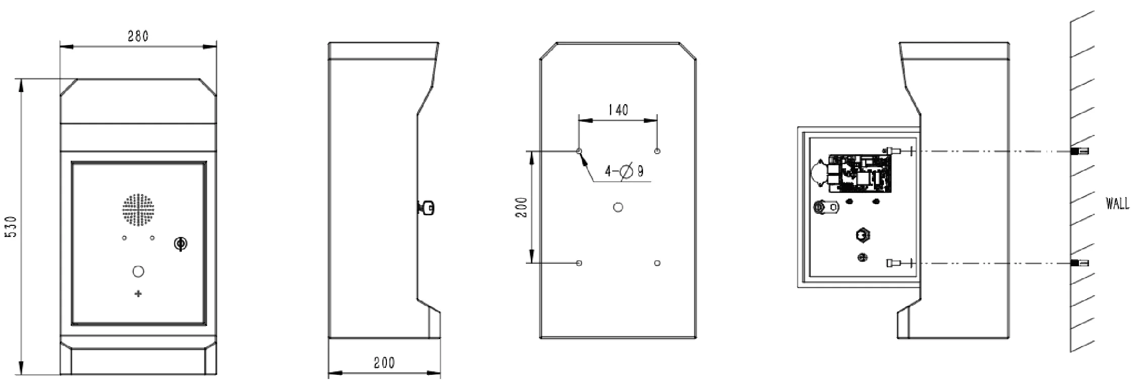 JR330-SC-4G Dimensions