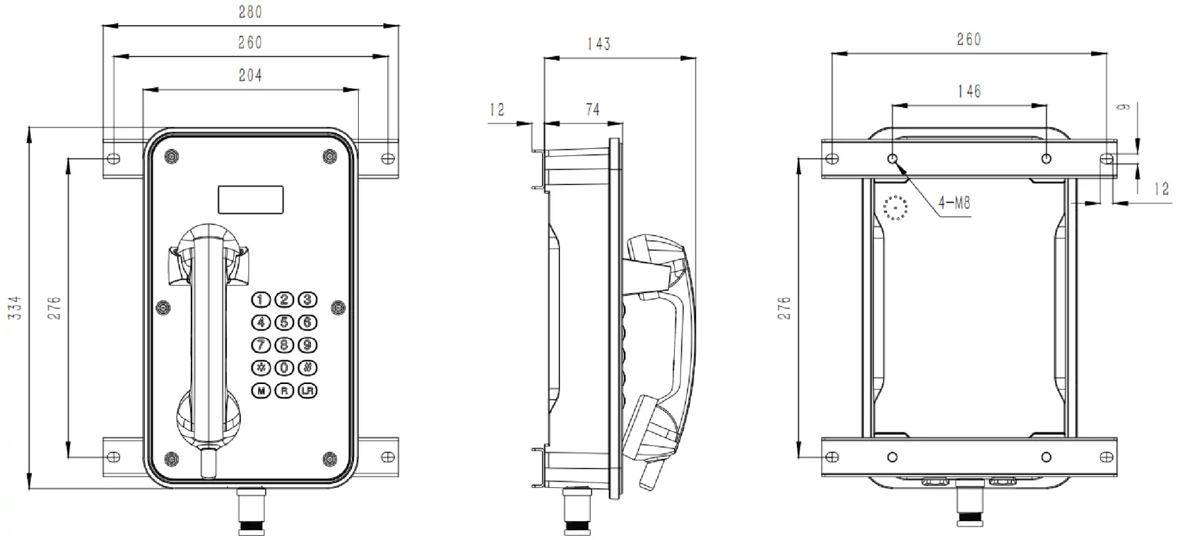 JREX106-A05-AL Dimensions